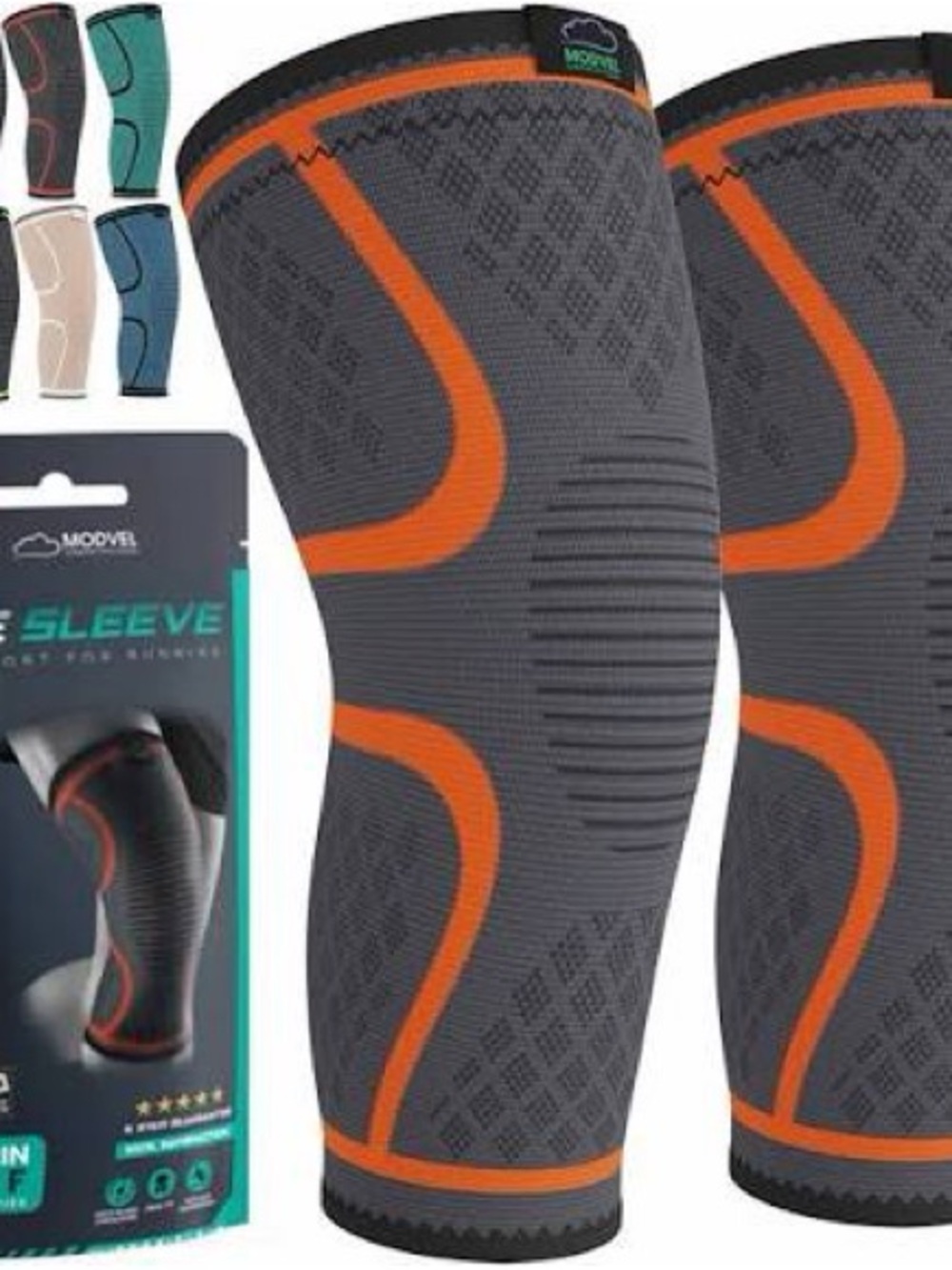 Modvel Compression Knee Brace for Women & Men, 2-Pack